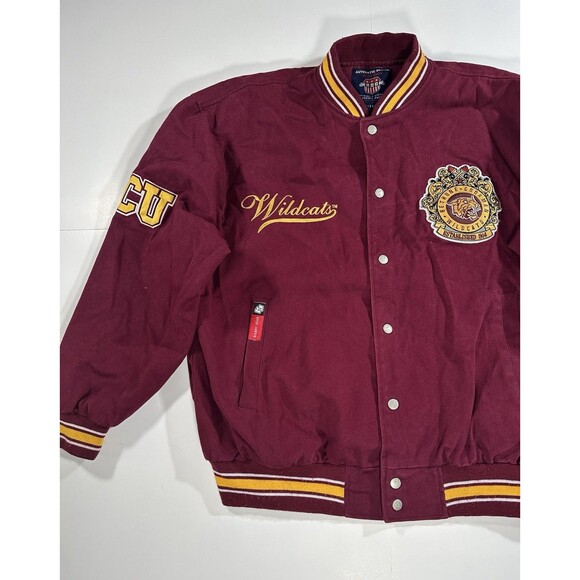 Big Boy Bethune-Cookman University Wildcats Button Up Jacket Patches Men’s Large - Picture 9 of 14